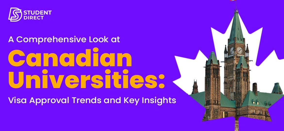 Explore detailed data and insights on Canadian university visa approval rates in 2023 from top universities, key countries, and approval rate trends